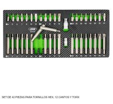 JBM 54158 - SET DE 42 PIEZAS PARA TORNILLOS HEX, 12 CANTOS Y TORX